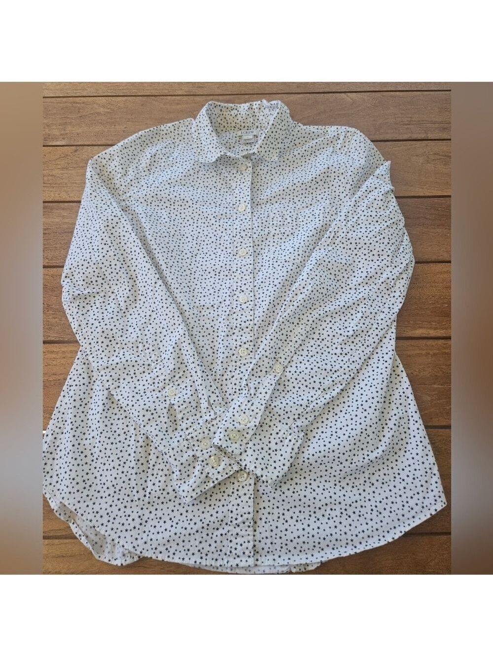JCrew Button-up Shirt With Star Print. Size S